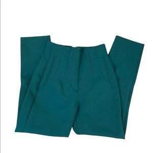Zara green high waisted trousers